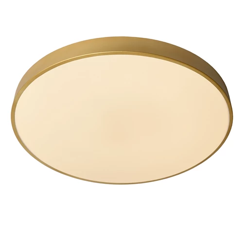 Lucide UNAR - Plafonnier - Ø 60 cm - LED 3 StepDim - 1x60W 2700K - Or Mat / Laiton - détail 1